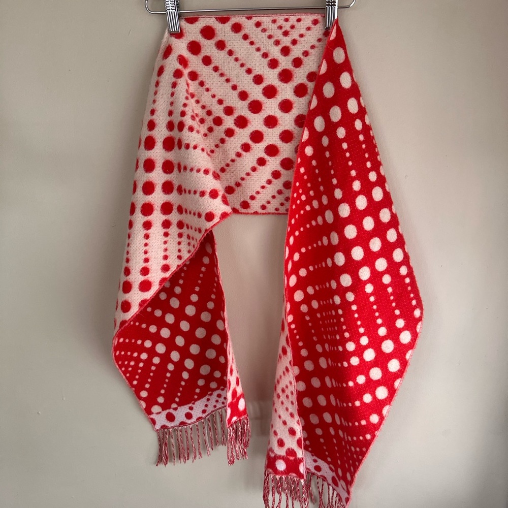 Red and White Polka Dot Scarf